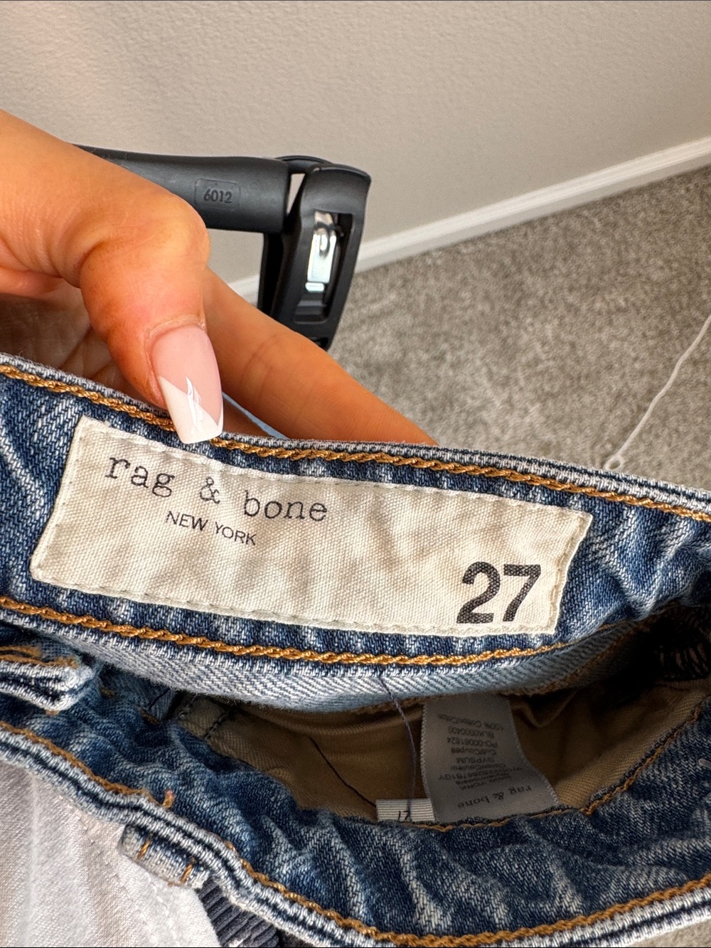 rag & bone Alissa High Waist Barrel Leg Crop Jeans in Clover - 27 - Picture 4 of 5